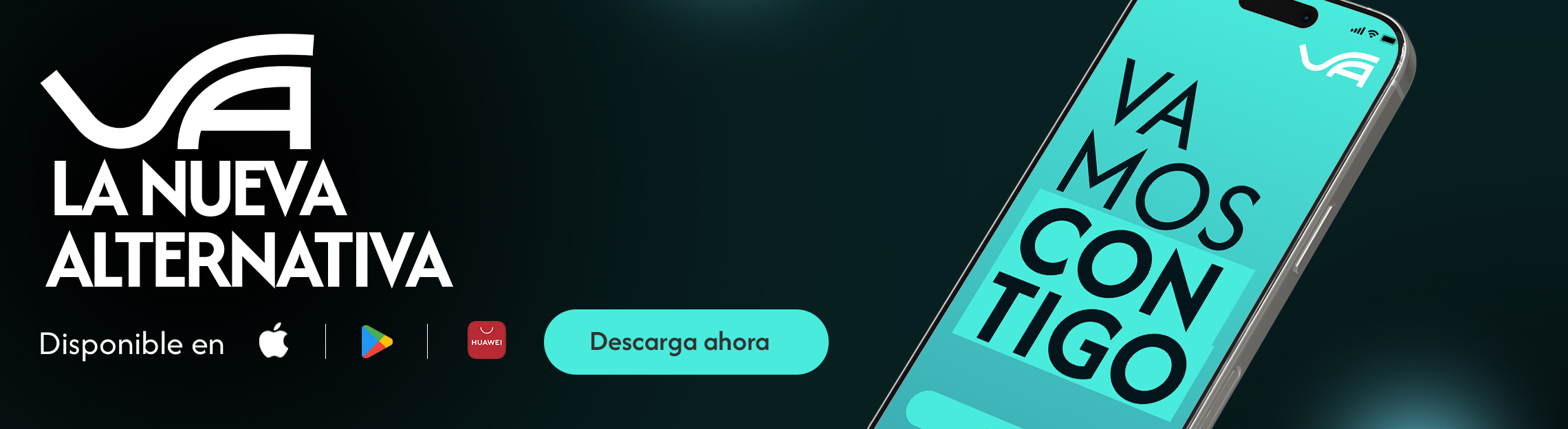 Texto crea tu cuenta, texto desde la app, texto disponible en, logo Apple, logo Play Store, celular, aplicación